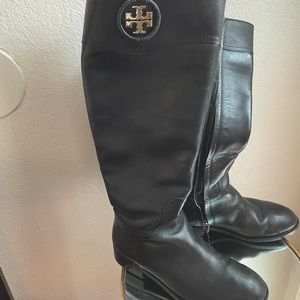 Beautiful BlackTory Burch Knee High Boots Size 6.5